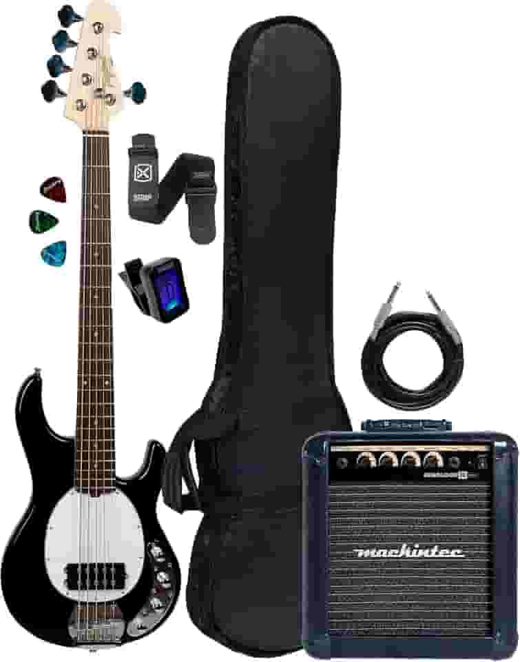 Contrabaixo Tagima Tbm-5 5 Cordas Preto + Cubo Bx30