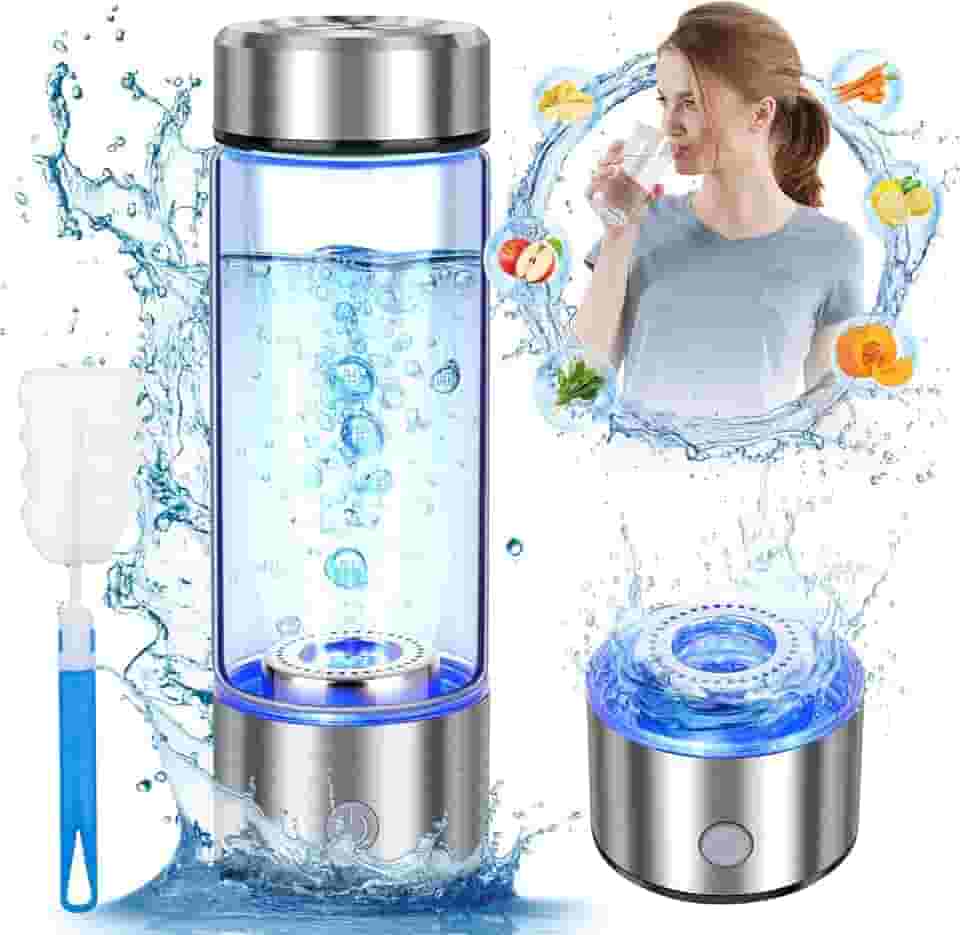 WIYYH Garrafa De Água De Hidrogênio, Gerador De Água De Hidrogênio Com Tecnologia Avançada Spe Pem, Ionizador De Água Portátil De Alta Eficiência De 420 Ml Para Escritório, Viagens, Condicionamento