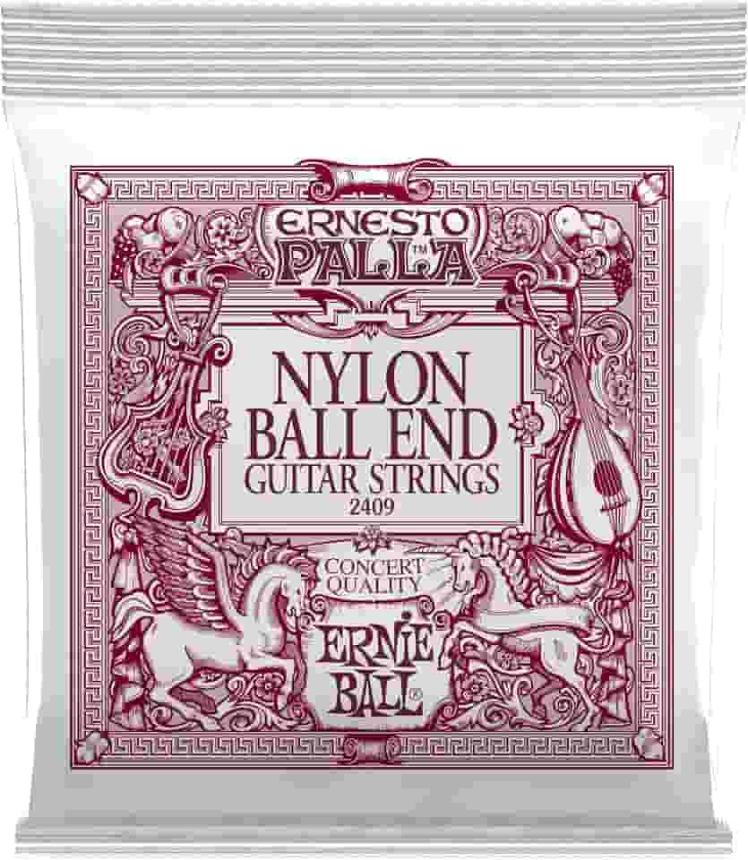 ENCORDOAMENTO P/ VIOLÃO CLASSICO ERNESTO PALLA BLACK AND GOLD NYLON TENSÃO MÉDIA BALL-END P02409 ERNIE BALL