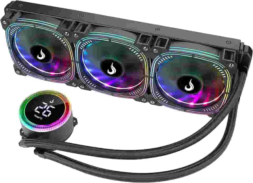 Water Cooler 360mm | Rise Mode | Aura Ice Black Argb