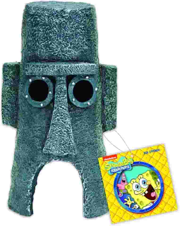 Penn-Plax Estátua De Aquário Ilha Lula Bob Esponja Casa Cinza 15 Cm - Pds-030172045806