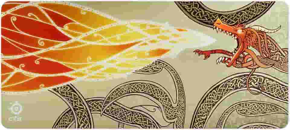 SteelSeries QcK Mouse pad para jogos - CS2 Dragon Lore - Dimensões XXL - Para toda a mesa - Rastreamento e estabilidade ideais - Otimizado para sensores de jogos - Para jogos FPS, ação, RPG