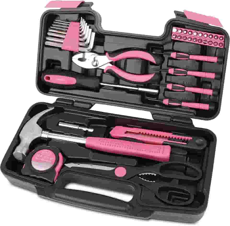 Apollo Tools Conjunto De Ferramentas Domésticas 39 Peças Rosa