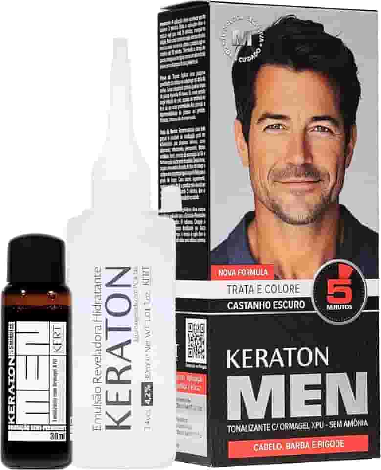 Keraton Tonalizante Men 30Ml Castanho Escuro