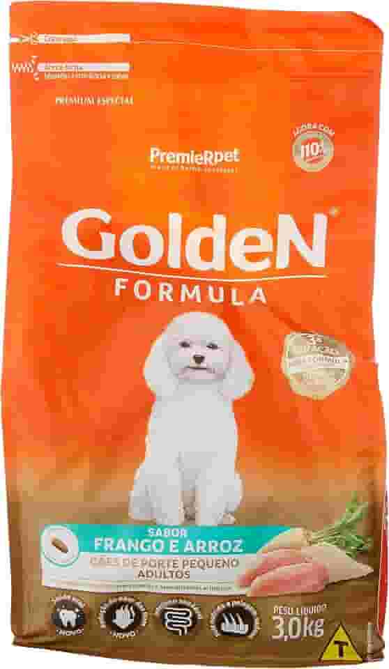 Premier Pet Ração Golden Fórmula Mini Bits Para Cães Adultos De Pequeno Porte Sabor Frango E Arroz 3Kg Para Todas Pequeno Adulto