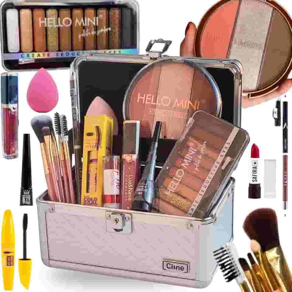 Maleta De Maquiagem Completa Profissional Para Uso Diário