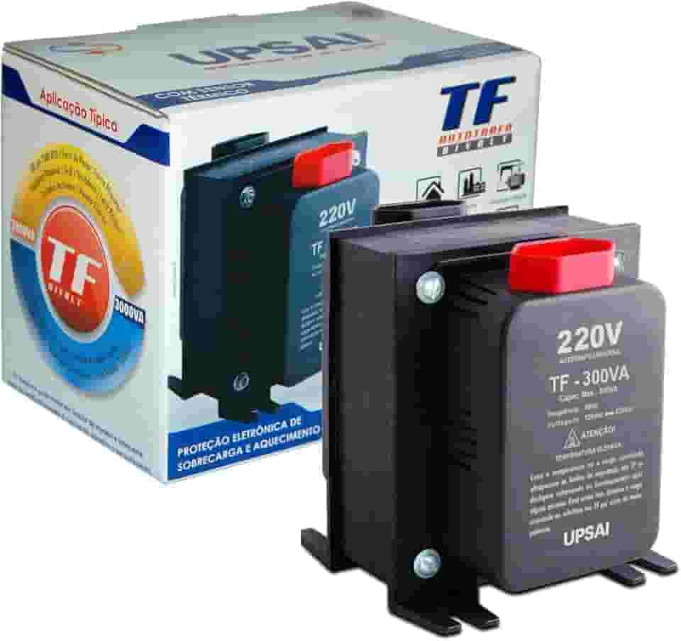 Auto Transformador de Voltagem 300va Automático Bivolt 110v / 220v ou 220v / 110v Upsai Modelo 51000030