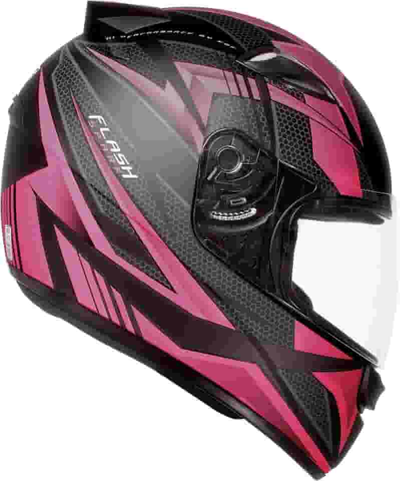 Capacete Ebf New Spark Flash 58/Preto Fosco/Rosa