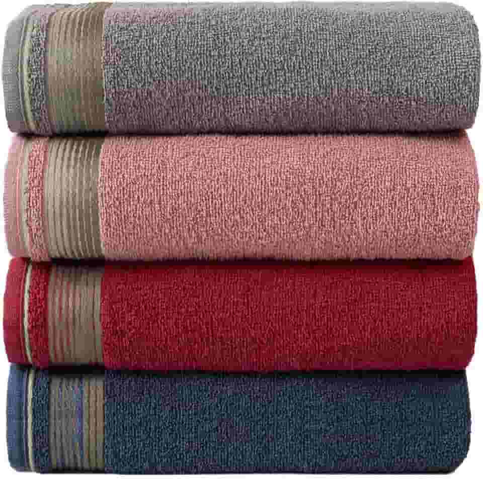 Kit Com 4 Toalhas Banhão Gigante Alta Absorção Sublime 70x150cm - KIT 1 (Gris/Rosa/Terracota/Azul)