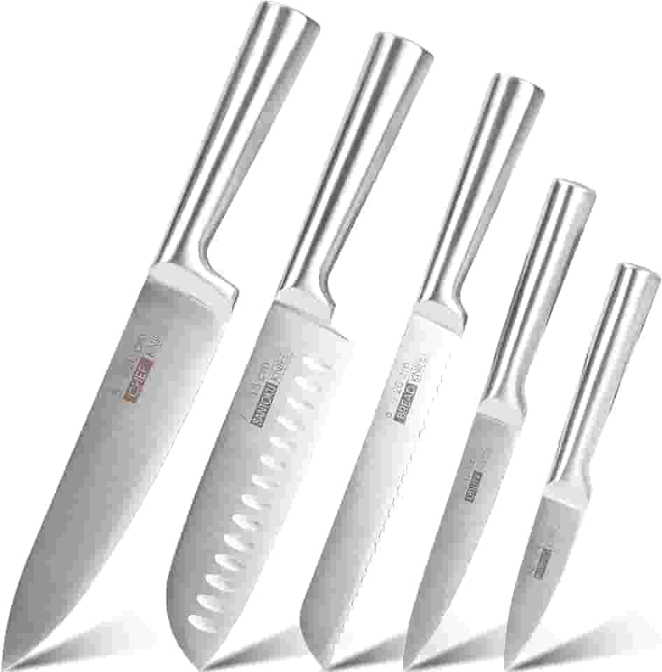 Aço inoxidável Conjunto de 5 Peças, Jogo de Facas, Faca, Facas, Conjunto de Facas