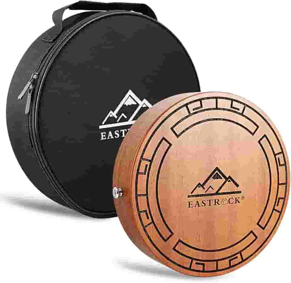 EASTROCK Tambor portátil de mão de madeira para viagem com fio de caixa, alça ajustável e bolsa cajon