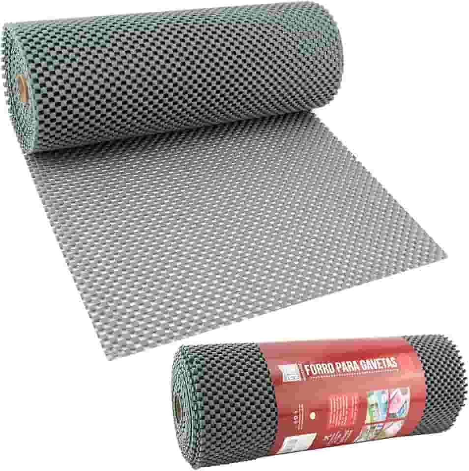 Rolo 30cmx460cm Forro Gavetas Armário Cozinha Antiderrapante