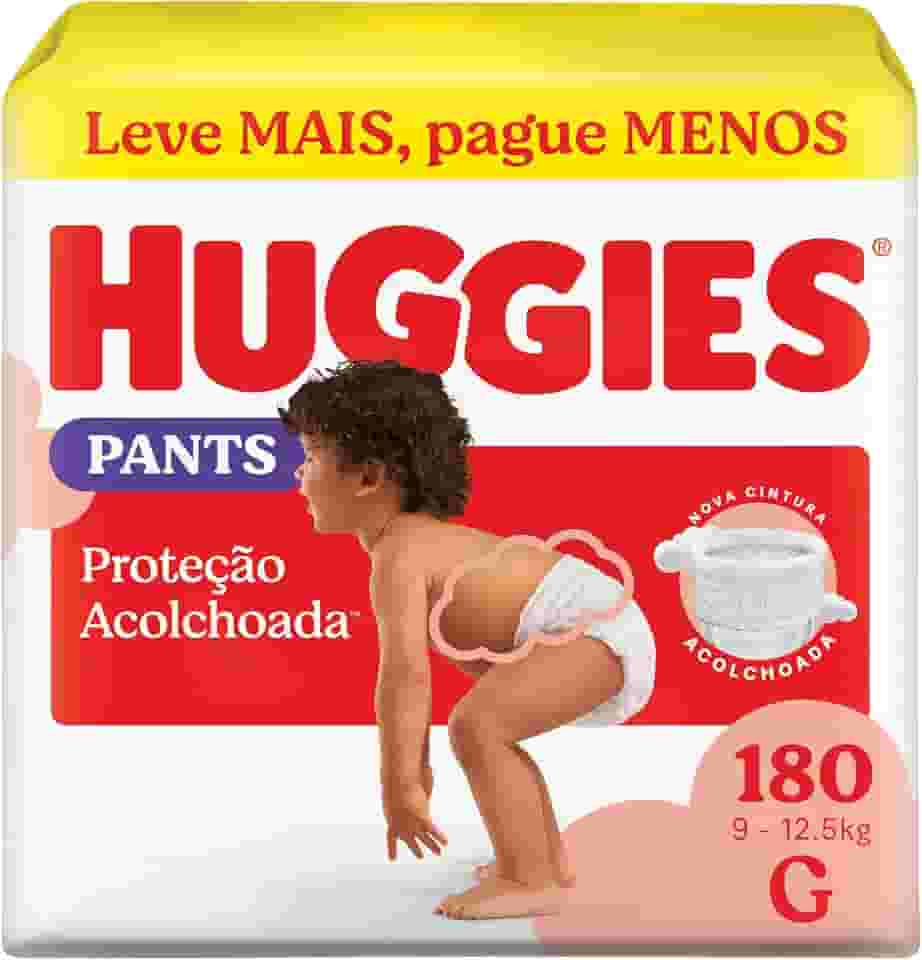 Fralda Pants Huggies Proteção Acolchoada Tamanho G 3x60 = 180 unidades