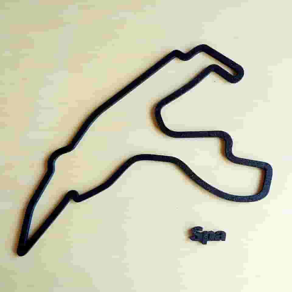 Quadro 3D Pista Spa/Decoração, F1, Fórmula 1 - Toque 3D