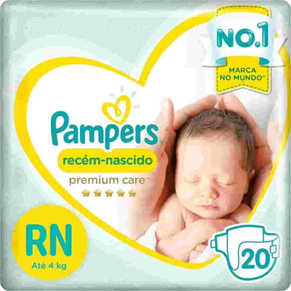 Fralda Pampers Premium Care Recém-Nascido RN 20 Unidades