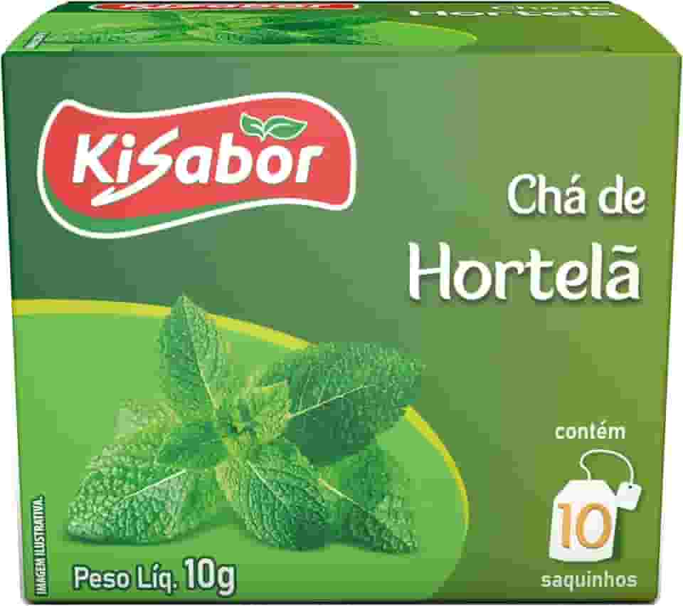 Kisabor, Chá de Hortelã, Para infusão, 10 Gramas com 10 Saquinhos