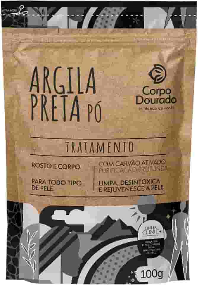 CORPO DOURADO ARGILA PO PRETA 100GR