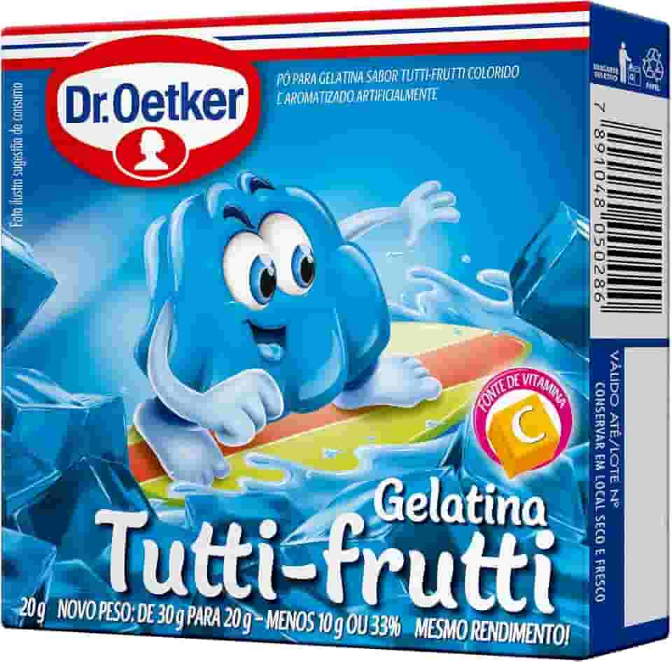 Dr.Oetker Dr. Oetker Gelatina Em Pó Sabor Tutti-Frutti Sobremesa Com Sabor E Consistência Deliciosa Para Toda A Família Fácil De Fazer 20G