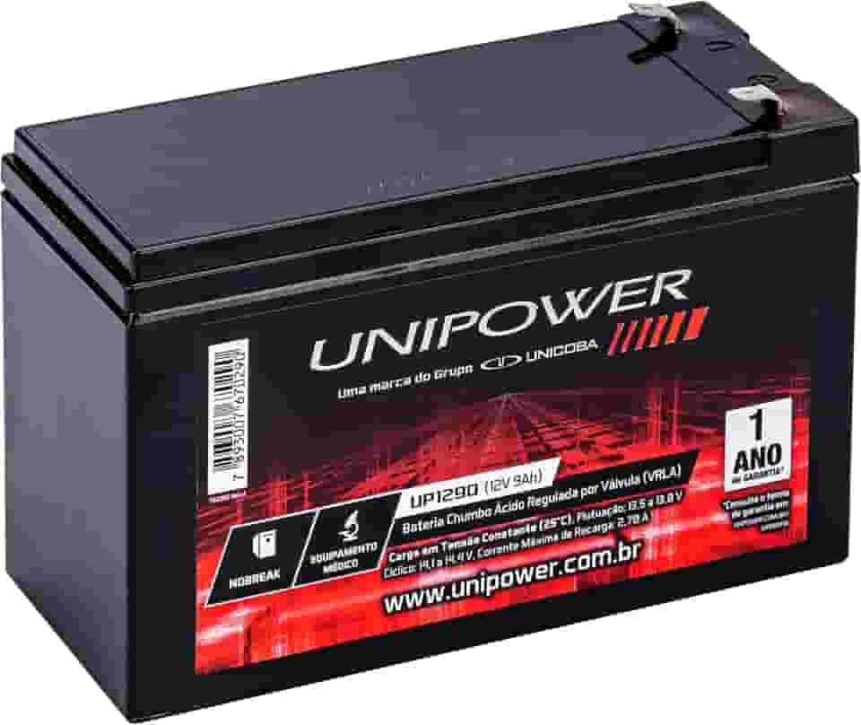 BATERIA 12V 9.0AH (UP1290), UNIPOWER, Preto