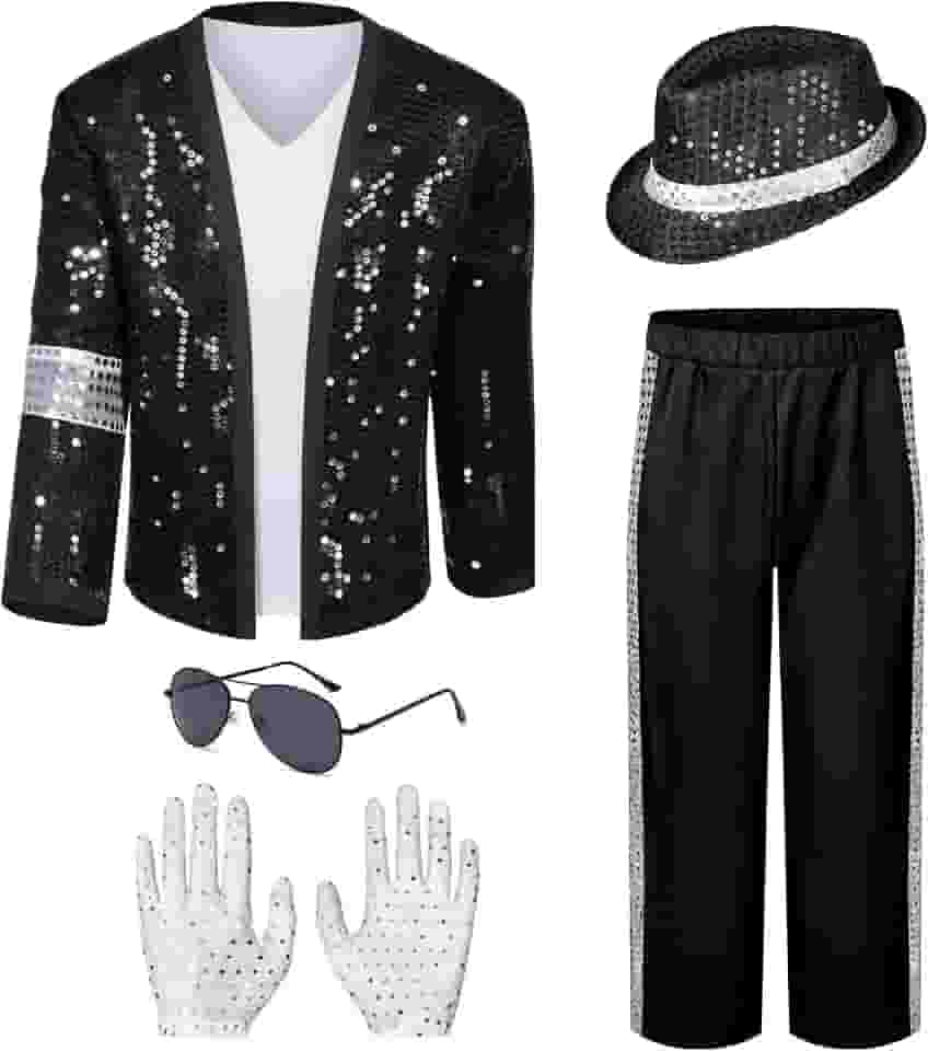 Fantasia masculina de estrela de dança para adultos dos anos 80 e 90 com glitter, festa de Halloween, cosplay