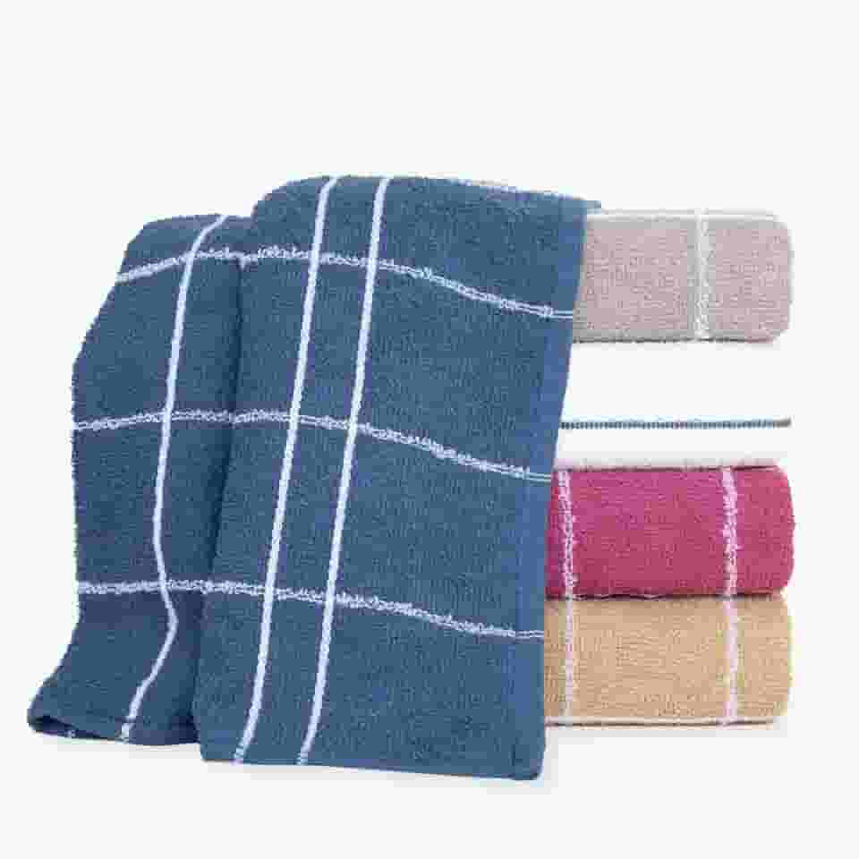 Kit 5 Panos de Prato Listrado Felpudo Para Cozinha 100% Algodão - 45x60cm