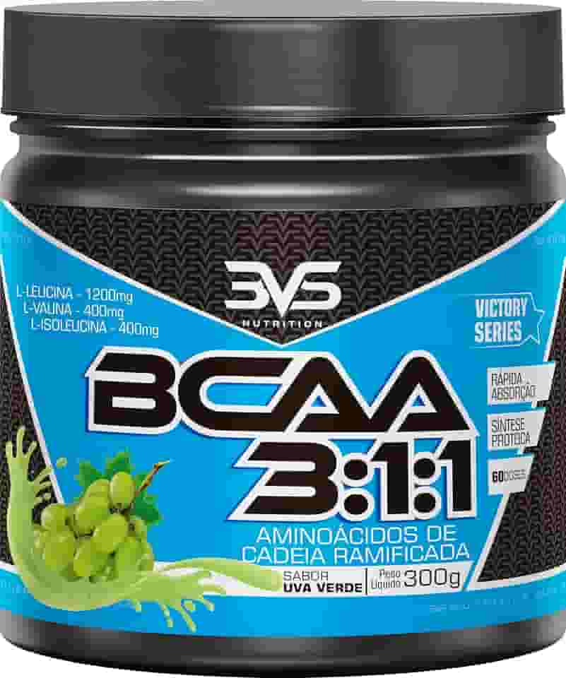 BCAA 3:1:1 300g Sabor Uva Verde | 3VS Nutrition | Mistura instantânea