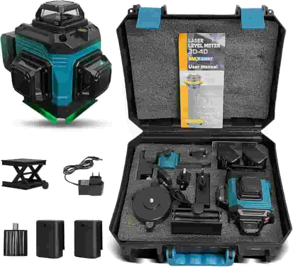 Nivel a Laser Nivel Trena Laser Profissional 4D de 16 Linhas Nível a Leser Ferramentas de Medição Baterias Recarregáveis 1500mAh