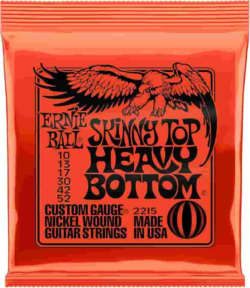 Cordas para guitarra Ernie Ball Skinny Top Heavy Bottom Slinky Nickel Wound, calibre 10-52