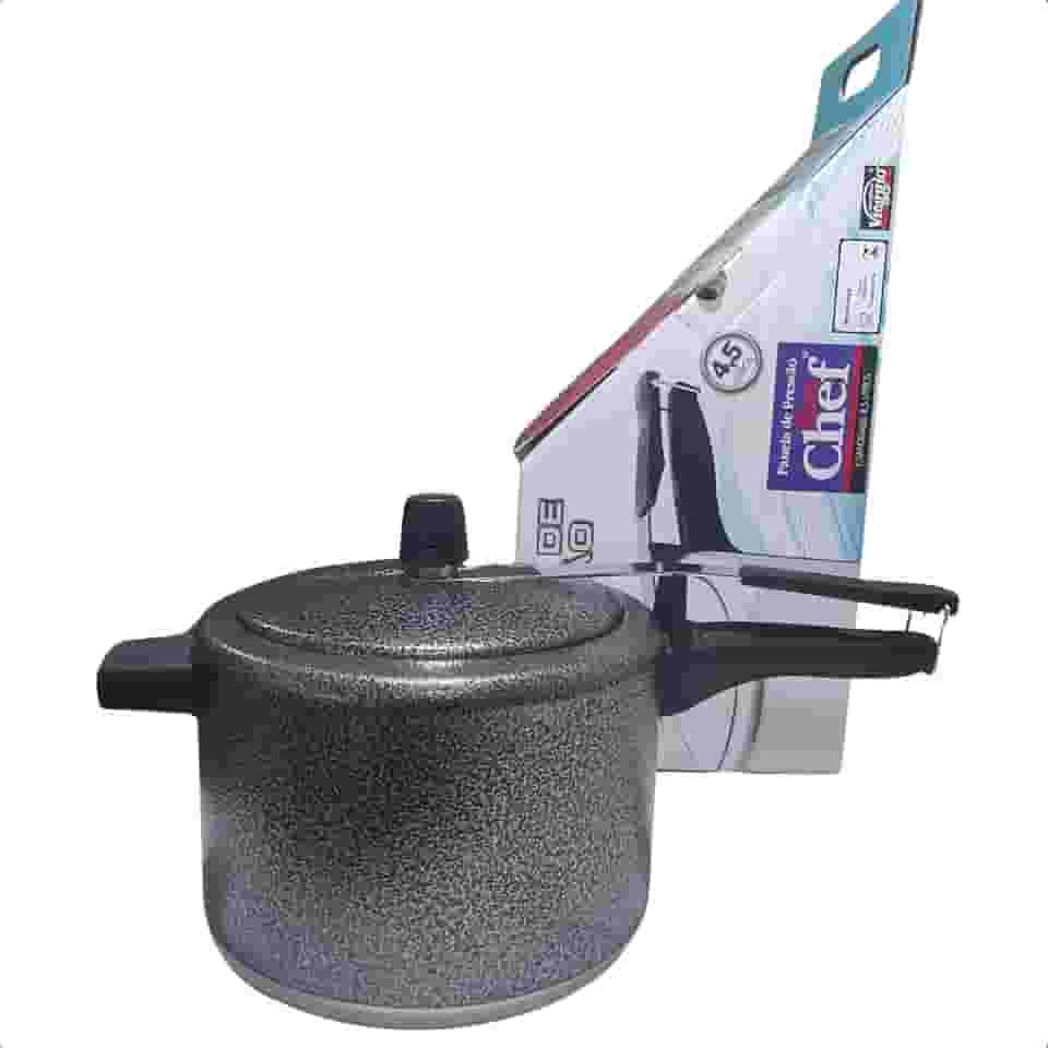 Panela de Pressão Craquelada com Valvula de Segurança de Silicone Bon Chef 4,5 litros