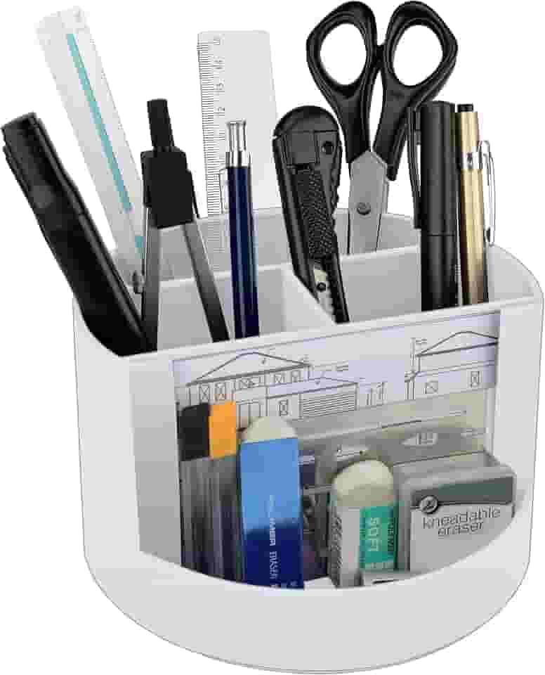 Acrimet Mix Organizer - Organizador de Mesa com Porta Foto, Suporte para Lápis e Acessórios, Cor Branco, 958.2