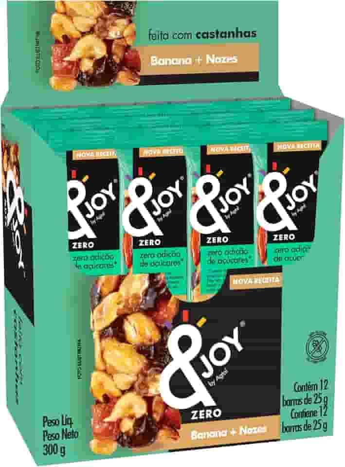 Enjoy Barra De Castanhas Zero - Banana e Nozes Display 300 G