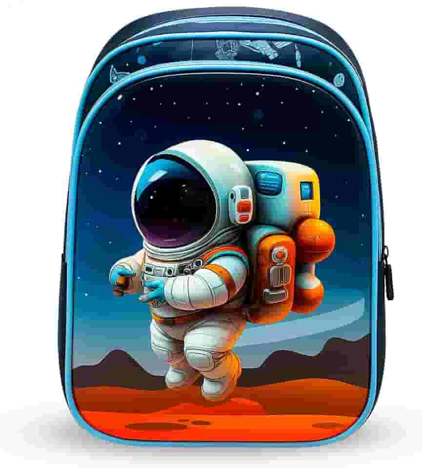 Mochila Infantil Escolar 3D Masculino Menino Conforto Resistência Estampas Coloridas Alças Acolchoadas Bolsos Laterais Zíper Reforçado Creche Escola