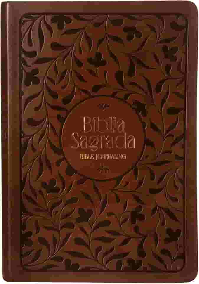Bíblia NVI Bible Journaling, courosoft marrom com baixo relevo, com espaço para anotações, Leitura Perfeita, Falei com Amor: Bíblia Sagrada Nova Versão Internacional