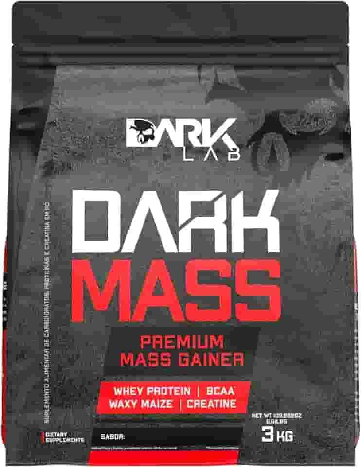 Hipercalórico Dark Mass Dark Lab, 3kg, Torta de Limão, Ganho de Massa