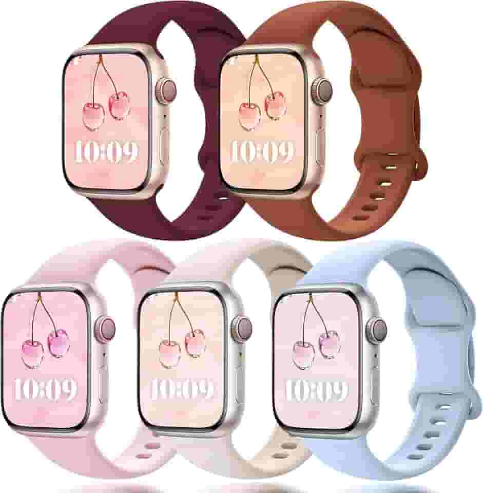 Pulseira para Apple Watch 38mm 40mm 41mm 42mm 44mm 45mm 46mm 49mm, para iWatch Series 11 10 9 8 7 6 5 4 3 2 1 SE Ultra, pulseira esportiva de silicone à prova d'água para homens e mulheres