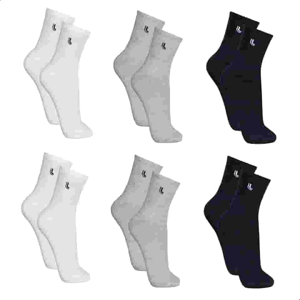 Kit 6 Pares Meias Lupo 3245 Cano Médio Algodão - Sortido