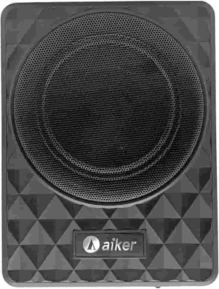 Subwoofer Ativo 10 Polegadas 600W 12V 20-200Hz com Amplificador Integrado Graves Potentes para Carro Caminhonete Caixa Slim Fino Compacto