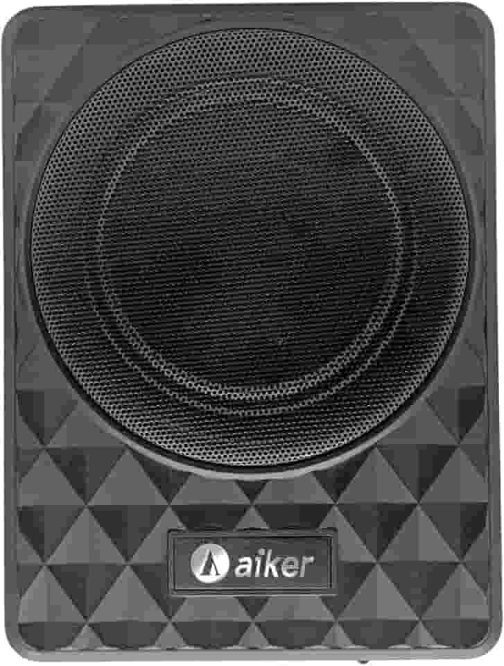Subwoofer Ativo 10 Polegadas 600W 12V 20-200Hz com Amplificador Integrado Graves Potentes para Carro Caminhonete Caixa Slim Fino Compacto