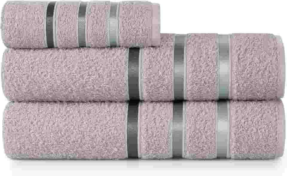 Jogo de Toalha 02 Banho e 01 Rosto, 100% Algodão Teka Dry