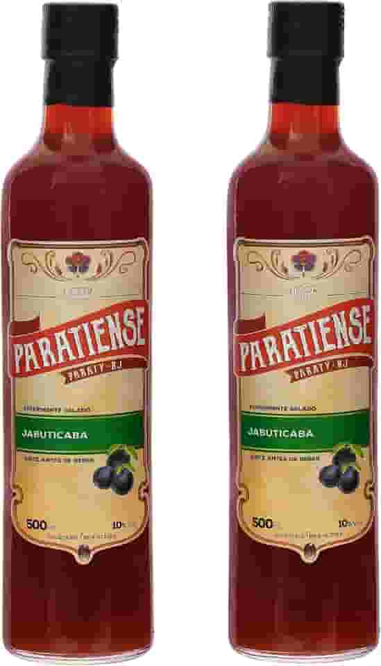 Kit 2 Licores de Jabuticaba Paratiense 500 ml Creme Fino Nacional Tradicional Coquetéis Exóticos Sobremesas Lembrancinha Presente Natal