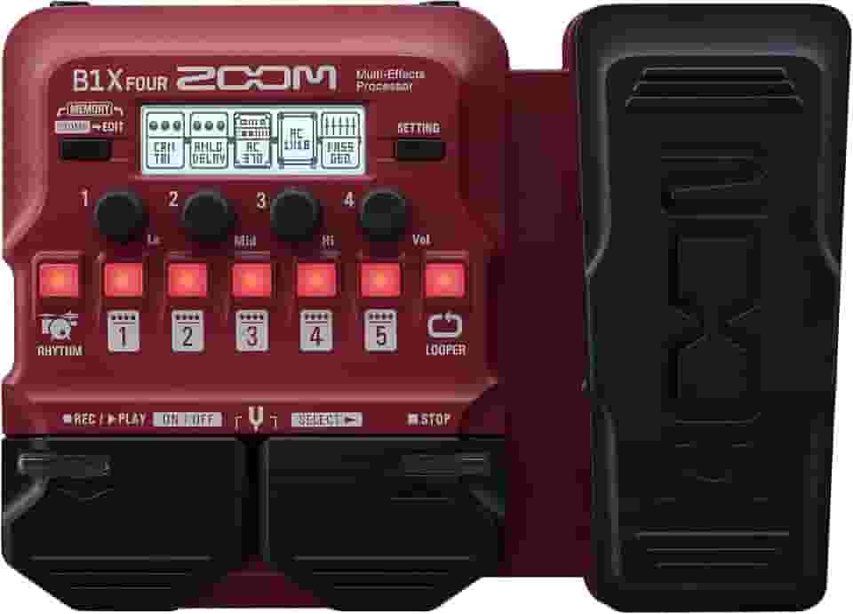 Zoom Processador multiefeitos de guitarra com pedal de expressão