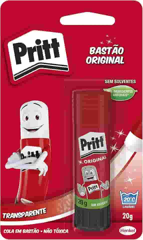 Cola em Bastão Pritt, ideal para escola ou escritório, Cola para artesanato excelente para trabalhos de colagens, Cola escolar segura para crianças, 1x20g