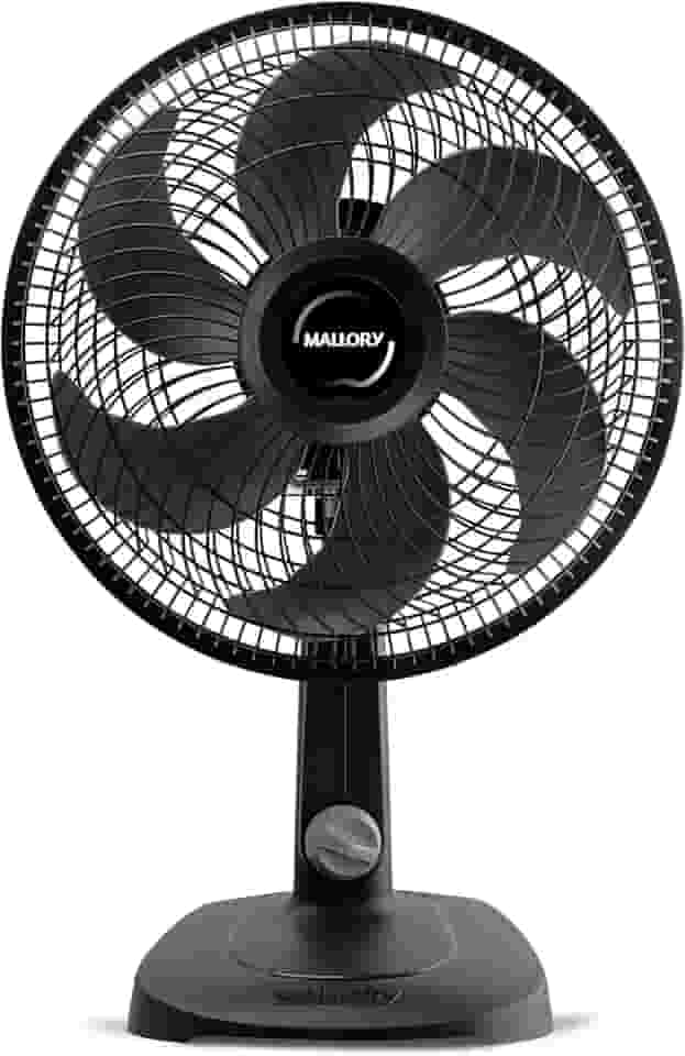 Ventilador de Mesa Mallory Turbo Compact 30 cm, Silencioso, Hélice de 6 pás, Grade Especial em Sistema TS, Máxima Vazão e Mínimo Ruído - 220V