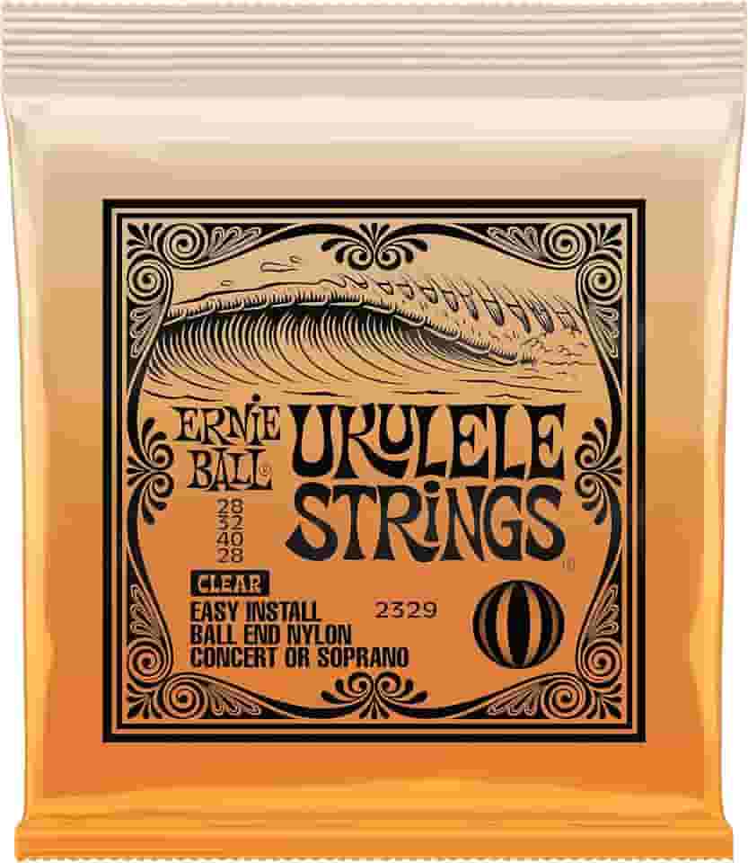 Ernie Ball Ukulele Ball End Nylon Strings, Clear (P02329)