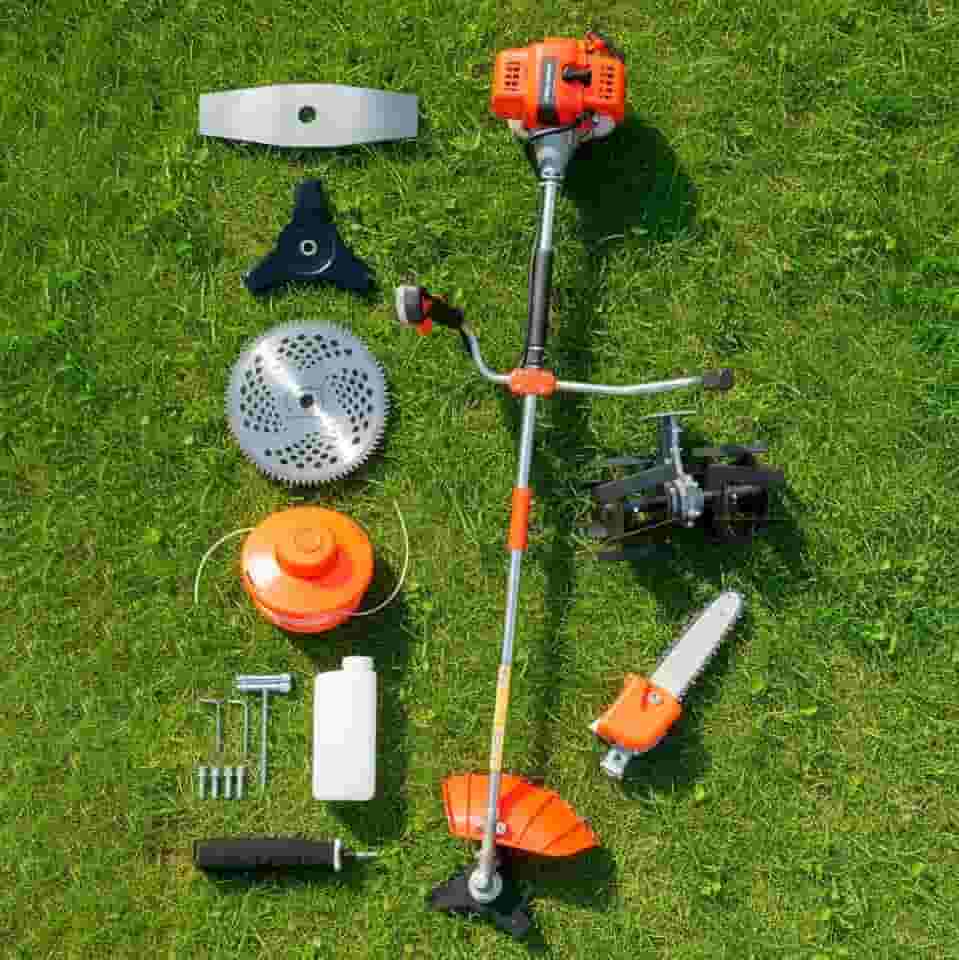 Roçadeira Profissional 2 Tempos 75cc a Gasolina 7 em 1 Multifuncional Com Enxada e Motopoda