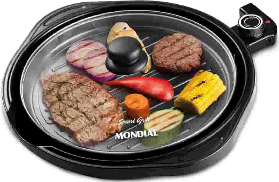 Grill Redondo Smart Grill 30cm, Mondial, Preto, 1200W, 110V - G-04