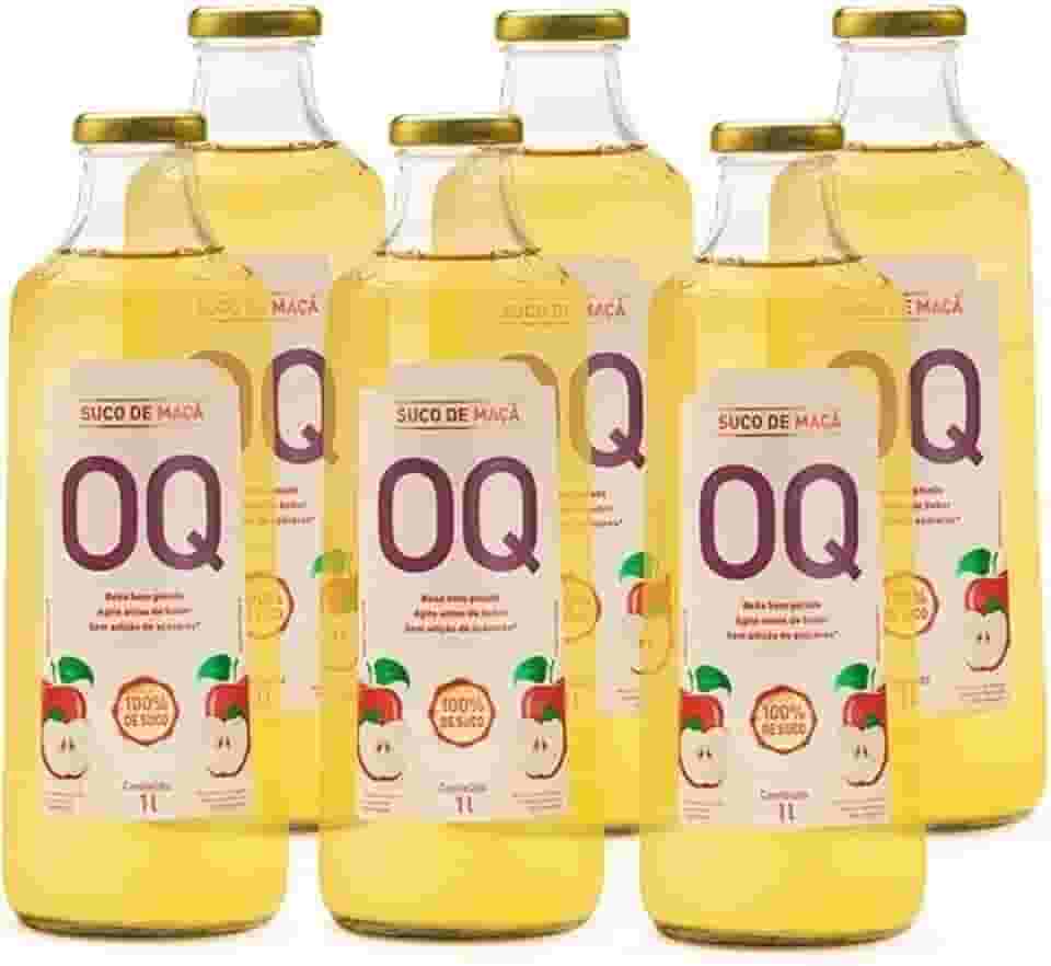 Suco de Maçã OQ Sem Adição de Açúcar e Conservantes (1 Litro - Pack 6)