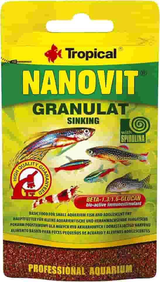 Tropical Ração Para Peixes Nanovit Granulat 10G Para Peixes