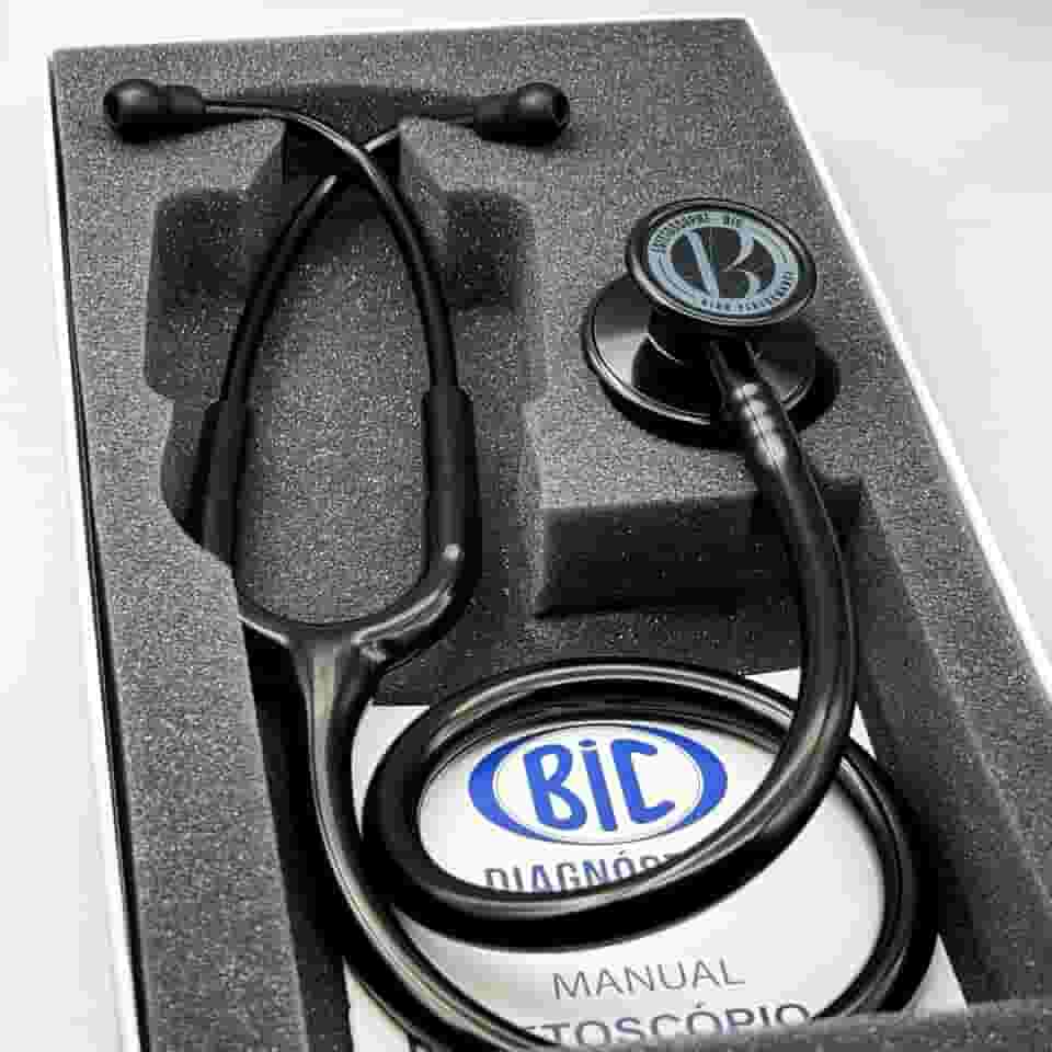 Estetoscópio Bic Eternity III Black Edition ES1507 - Excelente Ausculta - Garantia de 5 anos