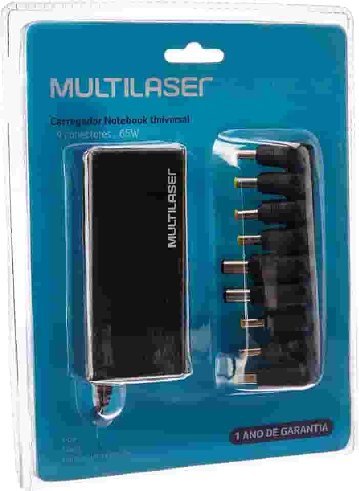 Carregador Notebook Compacto 65W Automático 10 Conectores Multilaser - CB082